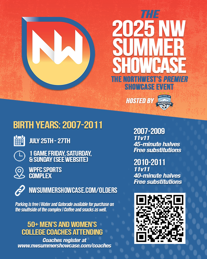 WAPremier's tweet image. The NW Summer Showcase starts THIS WEEKEND! There's still time to register, don't miss out on this great opportunity ⚽
Scan the QR code or visit the link in our bio for more information!
#nwsummershowcase2025