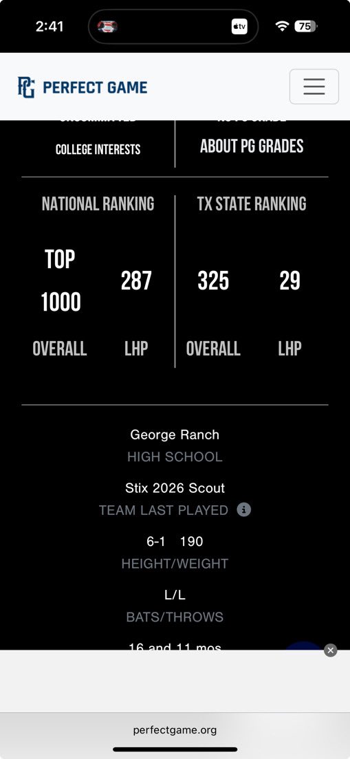 Major Richardson (@major_dean24) on Twitter photo Updated Ranking according to Perfect Game. <a href="/GRHSBaseball/">George Ranch Baseball</a> <a href="/StixBaseballTX/">Stix Baseball</a> <a href="/CodyMCramer/">Cody Cramer</a> <a href="/Brandon20_G/">Brandon Gaviglio</a> <a href="/DenisIveljic12/">Denis Iveljic</a> Updated Ranking according to Perfect Game. <a href="/GRHSBaseball/">George Ranch Baseball</a> <a href="/StixBaseballTX/">Stix Baseball</a> <a href="/CodyMCramer/">Cody Cramer</a> <a href="/Brandon20_G/">Brandon Gaviglio</a> <a href="/DenisIveljic12/">Denis Iveljic</a>