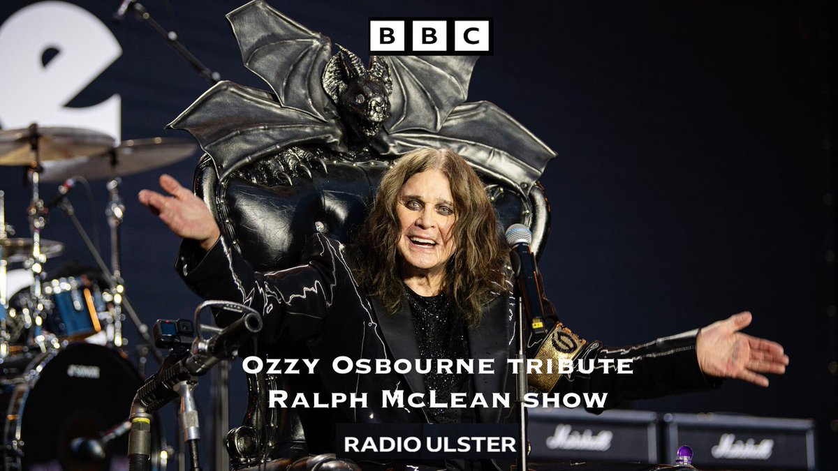 RalphMcLeanShow's tweet image. Very sad to hear of Ozzy’s passing tonight. Playing a few classic Black Sabbath and solo recordings on the radio show tonight. Right now in fact. Another legend leaves the stage. #ozzyosbourne