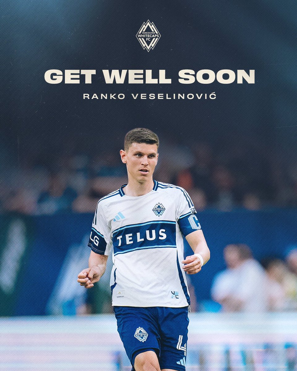 WhitecapsFC's tweet image. You've got the whole club behind you, Ranko. Wishing you a speedy recovery. 💙
Centre back Ranko Veselinović suffered an ACL tear in his left knee during the first half of last Saturday's match at San Diego FC. The club’s medical team, along with Veselinović, will determine next…