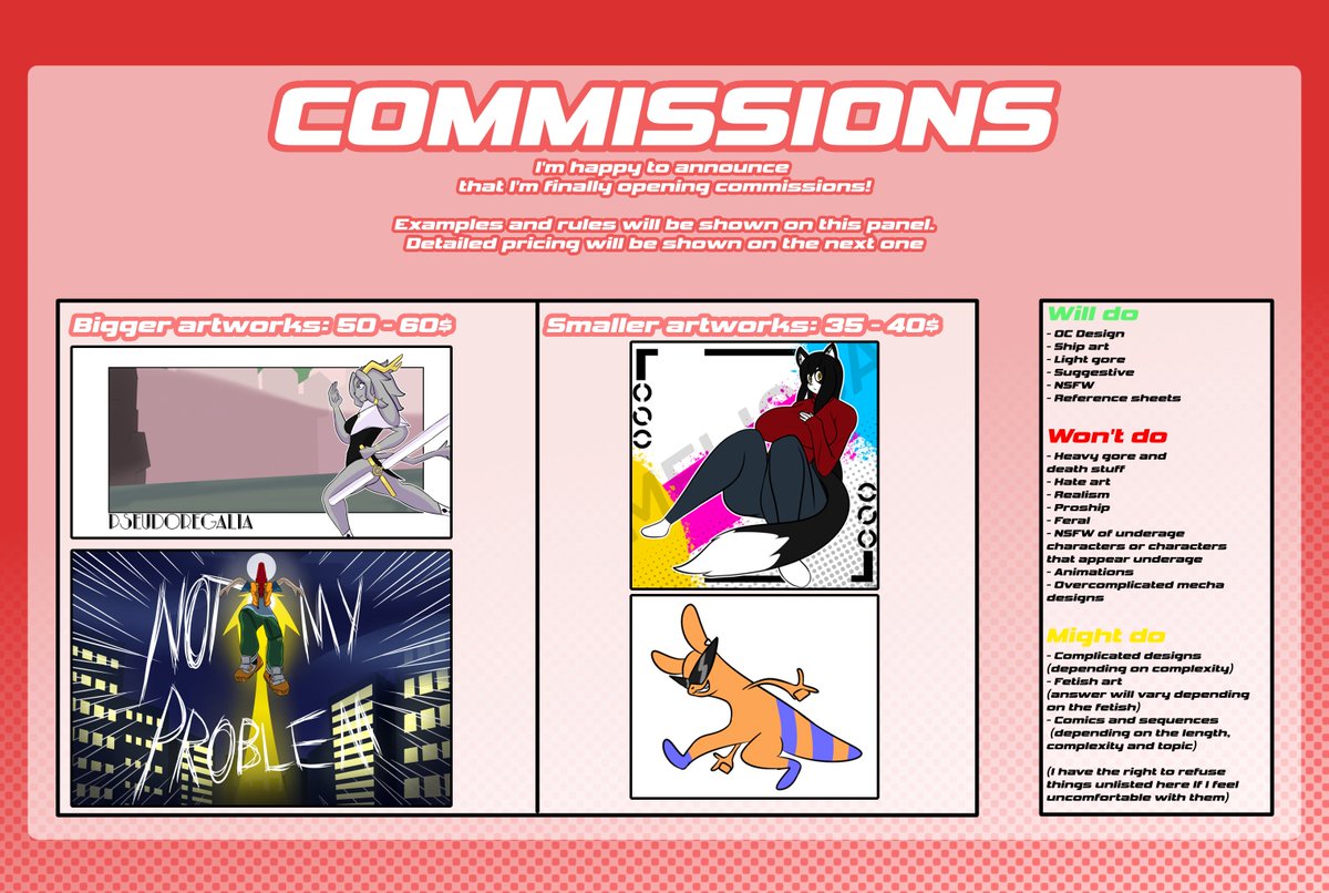 Athixis's tweet image. I have finally decided to commit to opening commissions! I hope my artstyle and prices seem appealing and will catch y'alls attention
Payment only through paypal
If you have any questions, dm me on twitter or discord (my username there is athixis)
#Commission #commissionsopen