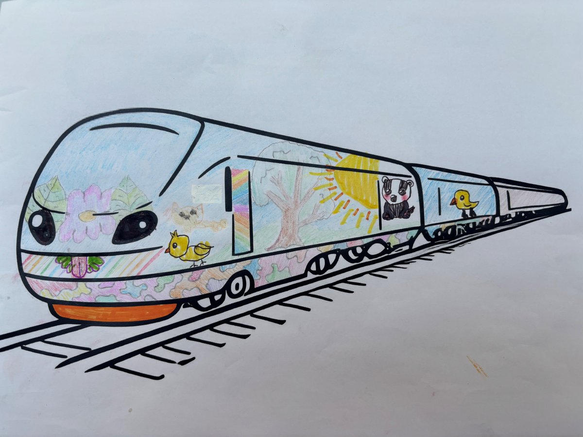 HeartCRP's tweet image. The final announcement for our @railway200 train wrap competition winner. Today we applaud Isla Forster from Brookhurst School, Leamington Spa for her animal loving design topping the 4-7 group. & that's a wrap for our competition🎨#art #Railway200