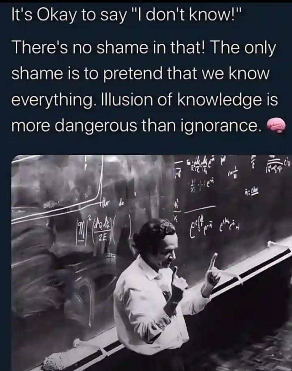 Sometimes we don't know!