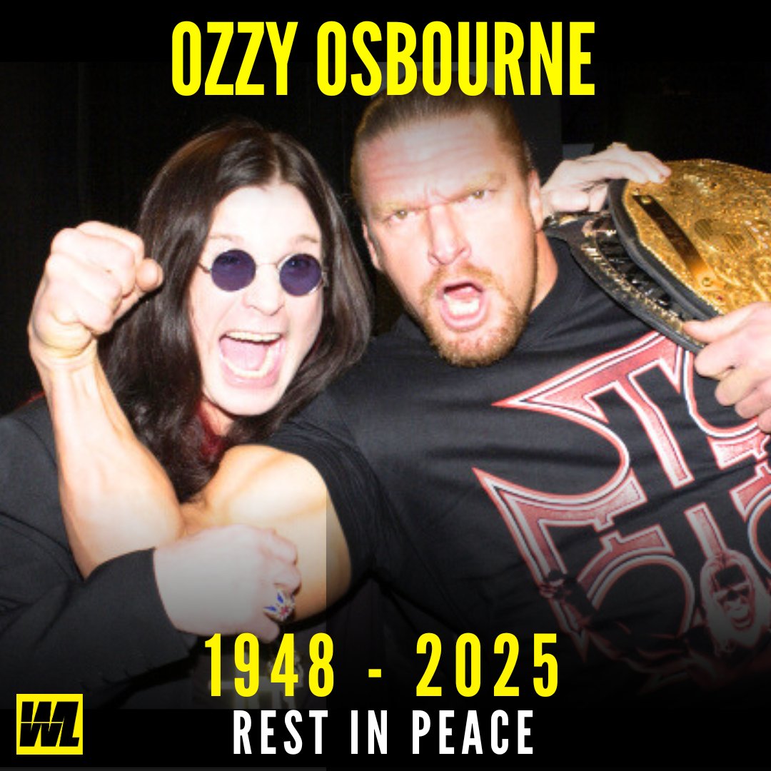 WRESLIFEONLINE's tweet image. RIP Ozzy. One of the greatest of all time. 🖤