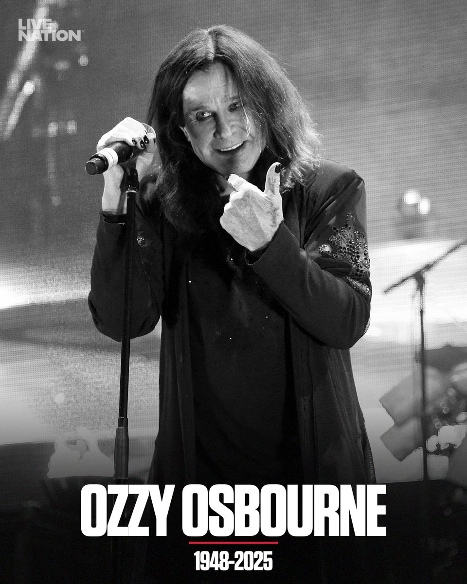We lost a legend today. Ozzy Osbourne's legacy and impact on music will never be forgotten. RIP to the Prince of Darkness 🖤