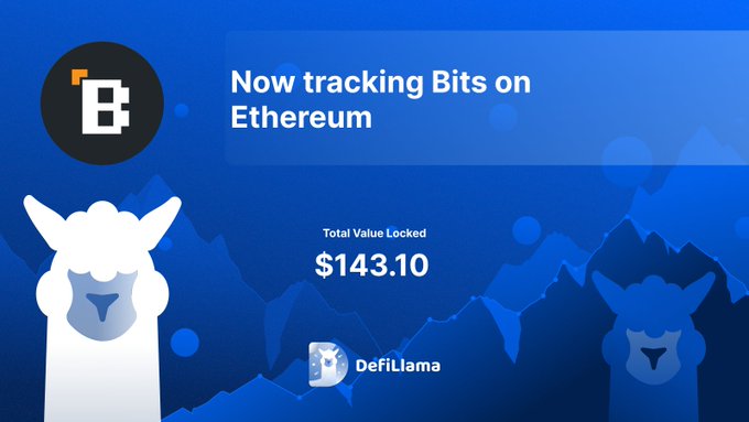 DefiLlama 追踪以太坊上的 BITS，总锁仓价值为 $143.10