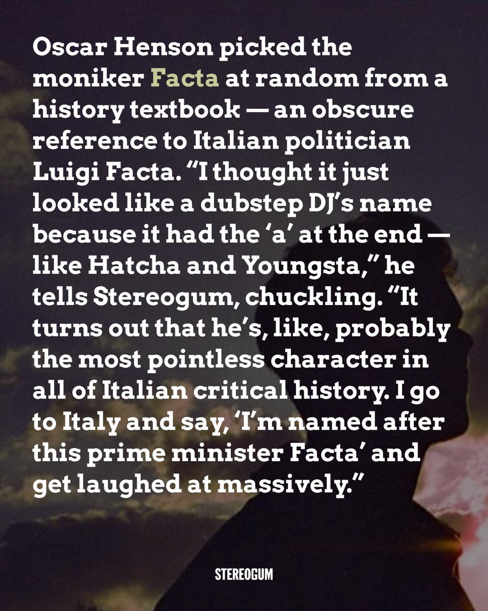 stereogum's tweet image. On his latest, βGULP,β Facta repurposes choppy tech house on seven brisk cuts squarely catered to bustling dance floors. Read our interview in the latest Crossing Wires: The Month In Electronic Music column.
π stereogum.com/2315992/facta-β¦