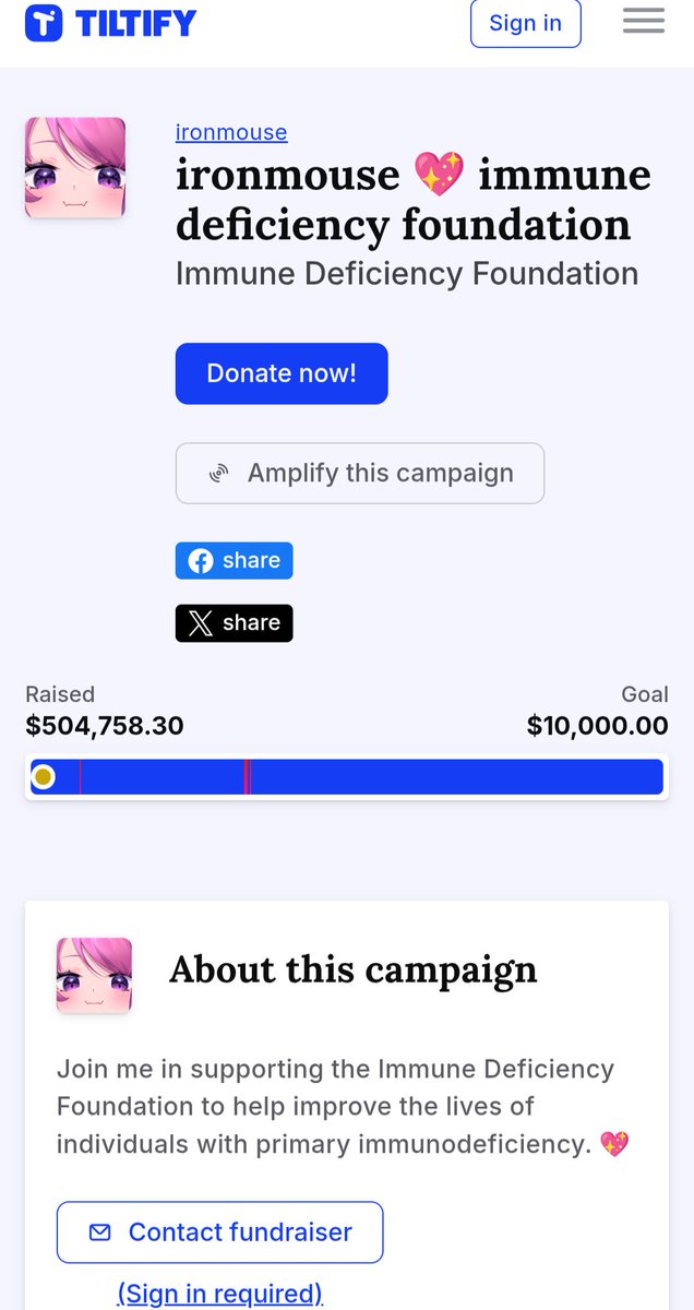 chenposter's tweet image. Well looks like the Immune Deficiency Foundation got their $500k back