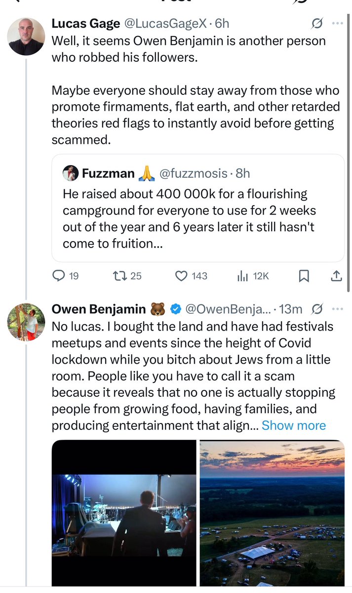 OwenBenjamin's tweet image. Lucas gage just seems to be doing the exact same behavior of the people he seems to hate.
The average price to see Shane “deep state beer is good for your testicals” Gillis is 273 dollars. Tickets to see him in a stadium scrunched up next to thousands of drunk strangers can be…