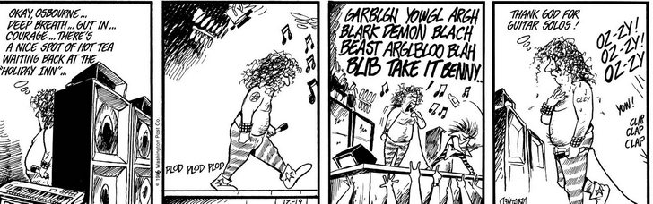 MuseZack's tweet image. Bloom County was making "Ozzy as over the hill rocker in his fat Elvis period" jokes 39 years ago. But guess who had the last laugh? R.I.P., Prince of Darkness.