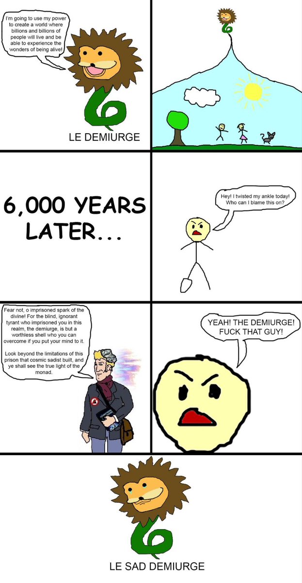 daatdarling's tweet image. This comic remains the most important and wise secret esoteric text about gnosticism.