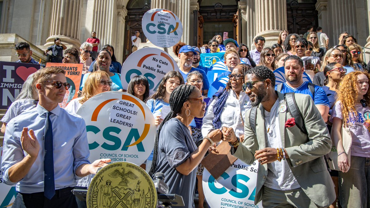 nycpa's tweet image. As Trump dismantles the Department of Education, his Deputy in City Hall stands by silently, and half a billion dollars meant for NYC students is gone.
We must speak loudly so all those who hope to undermine learning will hear: INVEST in our education, our kids, and our futures.