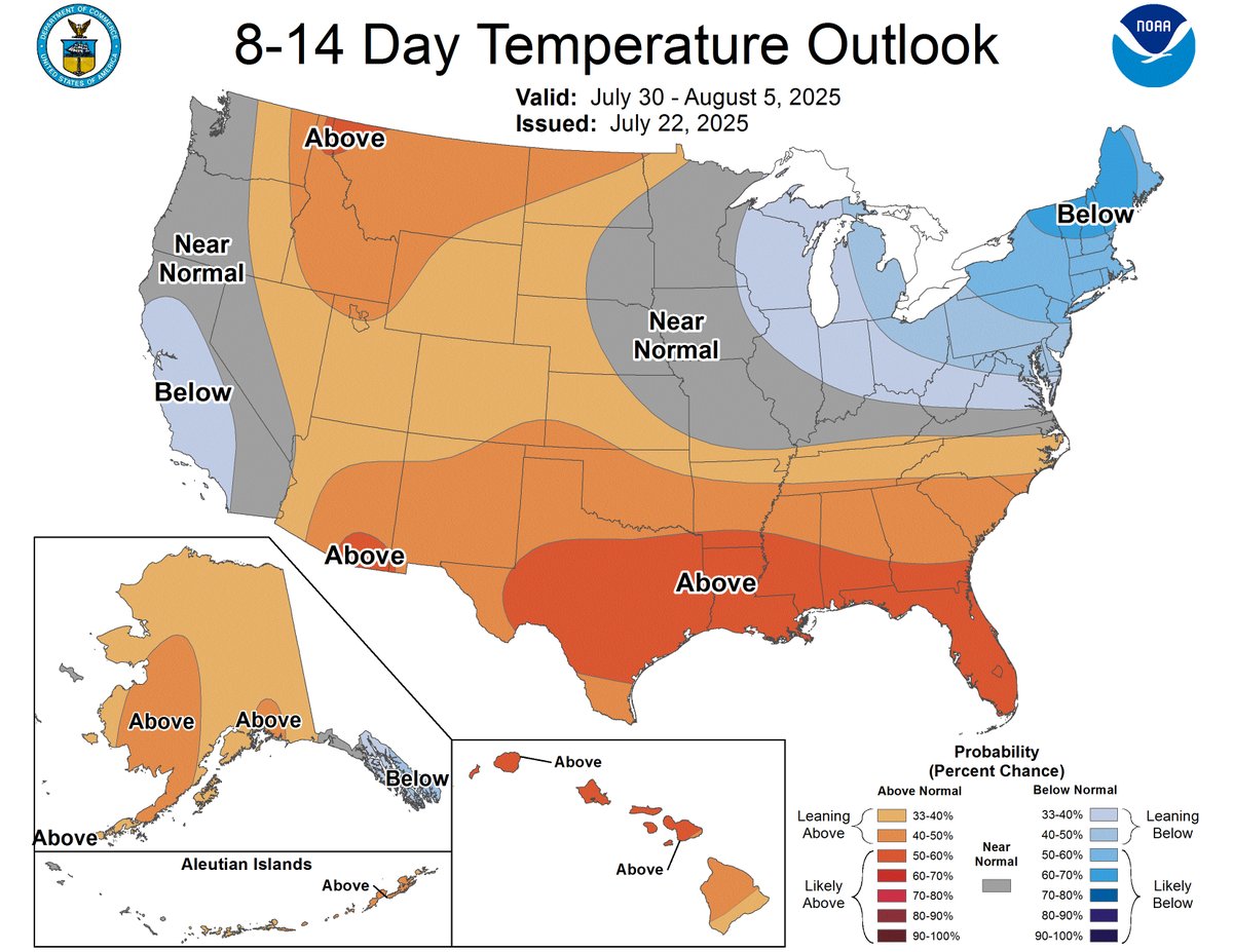 SCweather_wx's tweet image. Medium to long range pattern continues to look very hot to round off August. Only areas that look to dodge the worst of the heat is the Northeast where dips in the jet will allow for cool downs.
As we get a few days into August, maybe the ridge gets beat down enough for some…