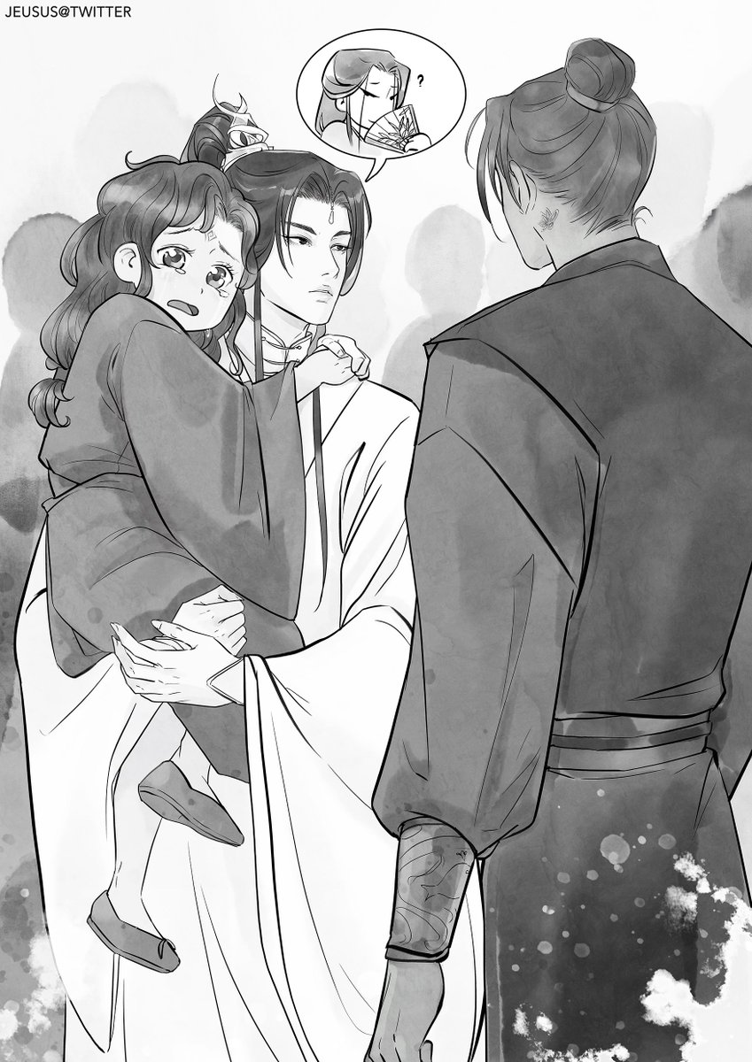 JeusDoodles's tweet image. The boy couldn’t have been more than five, but the sheer volume of his wailing made it seem like the heavens themselves had wronged him.
“Shizuuuuuun!” he sobbed, tears streaking his cheeks, little fists pounding the ground. His face was blotchy, his robes rumpled, and a tiny…