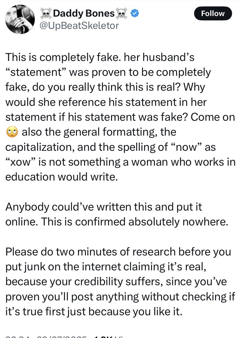 MrsNickyClark's tweet image. I have no idea if it’s fake but you lecturing me on “authenticity”whilst not even posting in your own name is funny
Also as a 58 year old woman sometimes you see something which speaks so beautifully about the shit women have to put up with from arsehole men,it needs reposting..