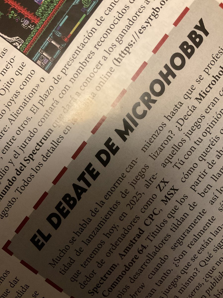 Alfonso Mera (@alfonsomeraa) on Twitter photo Pues cojo guante de <a href="/MicroHobbyPapel/">MicroHobby</a> , totalmente de acuerdo en que dejemos de llamarle “homebrew”. Ahora tenemos “juegos viejos” y “juegos nuevos “… Vamos a dignificar a todos esos programadores que se curran nuevas aventuras para nuestras máquinas. Pues cojo guante de <a href="/MicroHobbyPapel/">MicroHobby</a> , totalmente de acuerdo en que dejemos de llamarle “homebrew”. Ahora tenemos “juegos viejos” y “juegos nuevos “… Vamos a dignificar a todos esos programadores que se curran nuevas aventuras para nuestras máquinas.