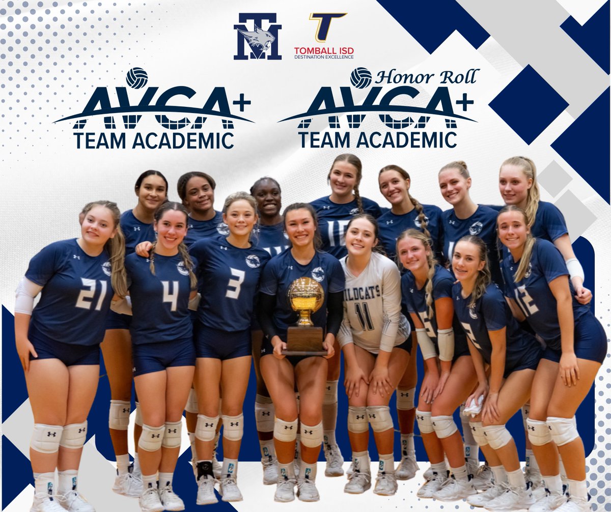TomballISD's tweet image. Congrats to @TISDTMHS Volleyball on earning the AVCA Team Academic Award and Team Academic Honor Roll distinction, representing the top 20% of GPAs nationally.
We are very proud of their national recognition. #DestinationExcellence
Read more: tomballisd.net/about-tisd/dep…