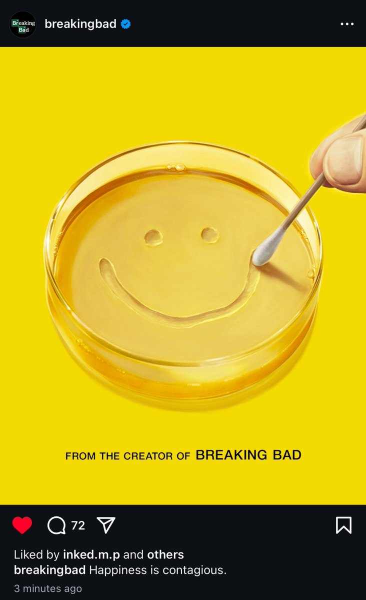 OneTakeNews's tweet image. The official Breaking Bad account has shared the poster for Vince Gilligan’s new Apple TV+ series 👀👀👀