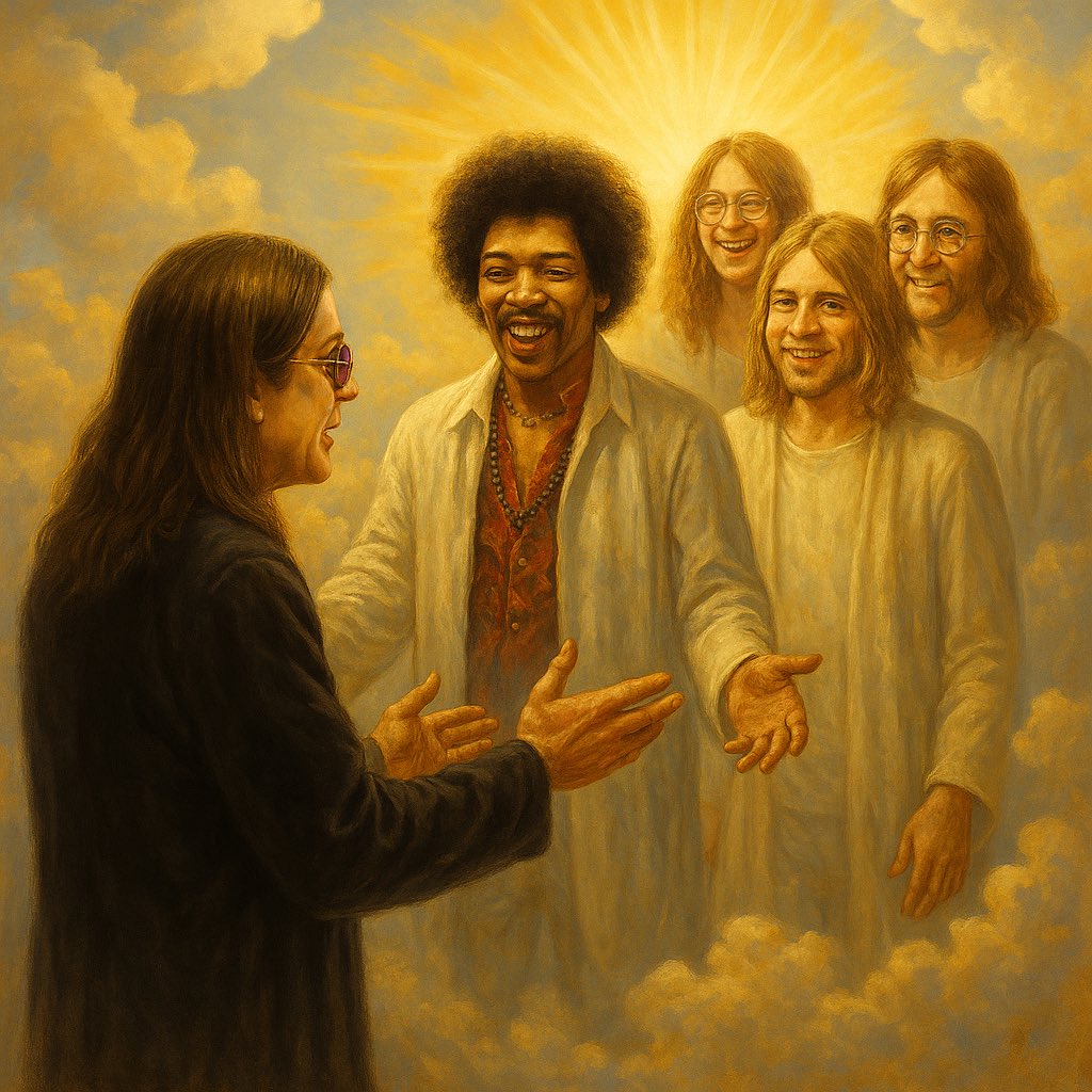 GalacticArrival's tweet image. Ozzy’s departure completes a circle of soul rebels who came to Earth to awaken the collective through frequency, emotion, and disruption.
Here’s what each of them represented:
Ozzy Osbourne – The Shadow Alchemist
He walked the edge so others could see their own darkness. He…