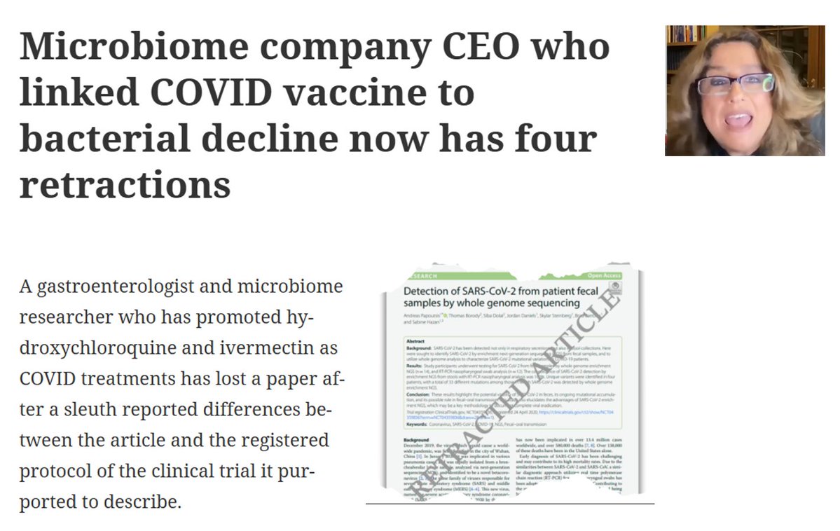 Thatsregrettab1's tweet image. Consistently inconsistent. @SabinehazanMD shouts about transparency, but won't share her data or her documentation when asked, with predictable results.
retractionwatch.com/2025/07/22/mic…