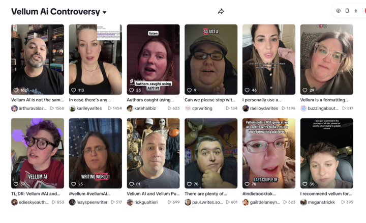 akashsharma503's tweet image. lol we recently went viral on tiktok

vellum.pub is a book publishing software. some book said &quot;published with vellum&quot;. readers searched &quot;vellum&quot;, found us and were like WTF you used AI for this book! now publishers are explaining how vellum.ai is…
