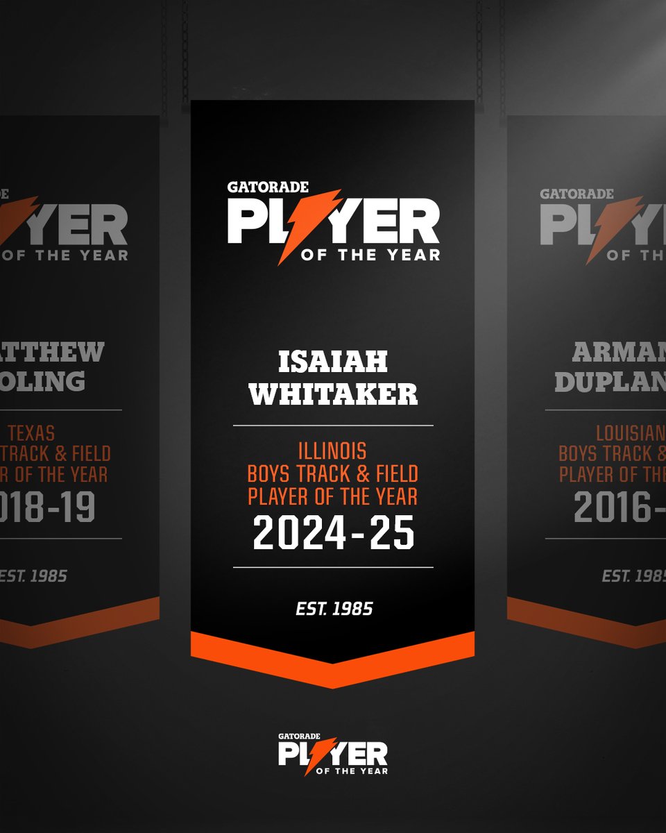 IHSA_IL's tweet image. ⚡️ Congratulations to a pair of #IHSA Track & Field State Champions on being named the Gatorade Players of the Year in Illinois for the 2025 Track & Field season!!!
🏃♀️🥇 Dominique Johnson, Huntley High School
🏃♂️🥇 Isaiah Whitaker, Central Catholic High School
#GatoradePOY