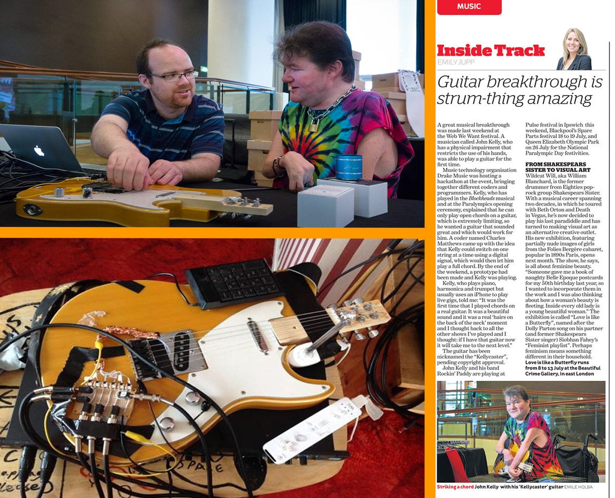 Me, Charles and The Kellycaster: From day 1, The Kellycaster was in the news. These pictures are from the early days! Now The Kellycaster is up for The Midi Innovation Awards 2025! Vote here voting.broadjam.com/vote/midi.php (Category: 
Hardware Prototypes/Non-Commercial) vote The