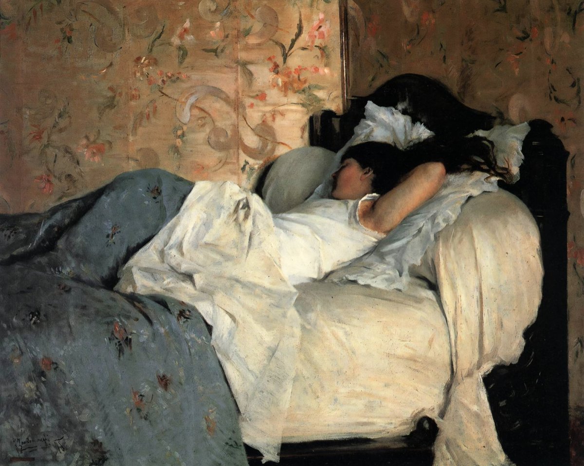ahistoryinart's tweet image. 'In Bed.' (1878) Frederico Zandomeneghi’s paintings concentrate almost exclusively on the theme of women: as mothers, friends or solitary figures engaged in personal and private rituals; subjects also treated by his contemporaries including Renoir, Degas and Berthe Morisot.