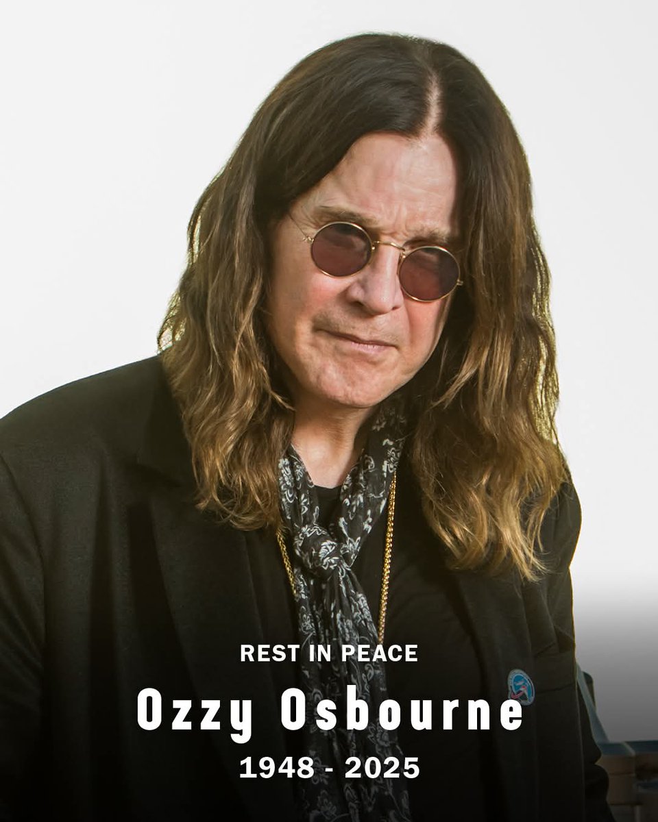djshmbhu30's tweet image. Rock legend Ozzy Osbourne, Black Sabbath frontman and star of 'The Osbournes,' has sadly passed away.
Rest in peace.
A statement from his family reads: “It is with more sadness than mere words can convey that we have to report that our beloved Ozzy Osbourne has passed away…