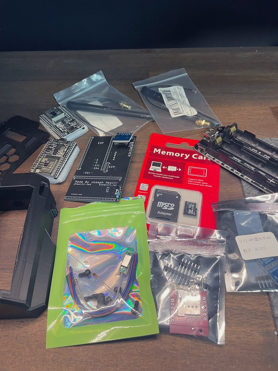 asynchronous_x's tweet image. speedrunning a jhweitt ESP32 wardriving assembly for defcon, brb