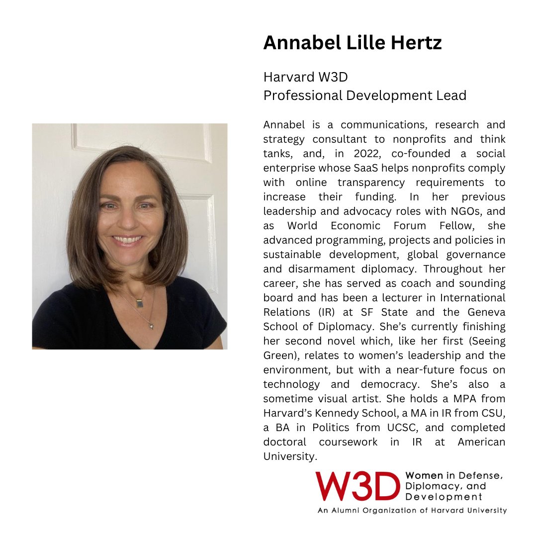 Harvard W3D is thrilled to welcome three new members to the team!🚀

- Mandy Liu as the Harvard W3D Design Lead and Seattle Chapter Head

- Caroline Bilbray-Kohn as the Harvard W3D HKS Chapter Co-Lead

- Annabel Lille Hertz as the Harvard W3D Professional Development Lead