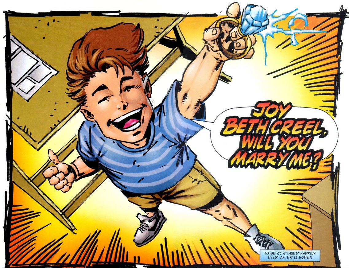 CAComixPod's tweet image. Never thought I'd read a Liefeld comic that actually got through to me, but this is incredibly sweet, and they're still married.