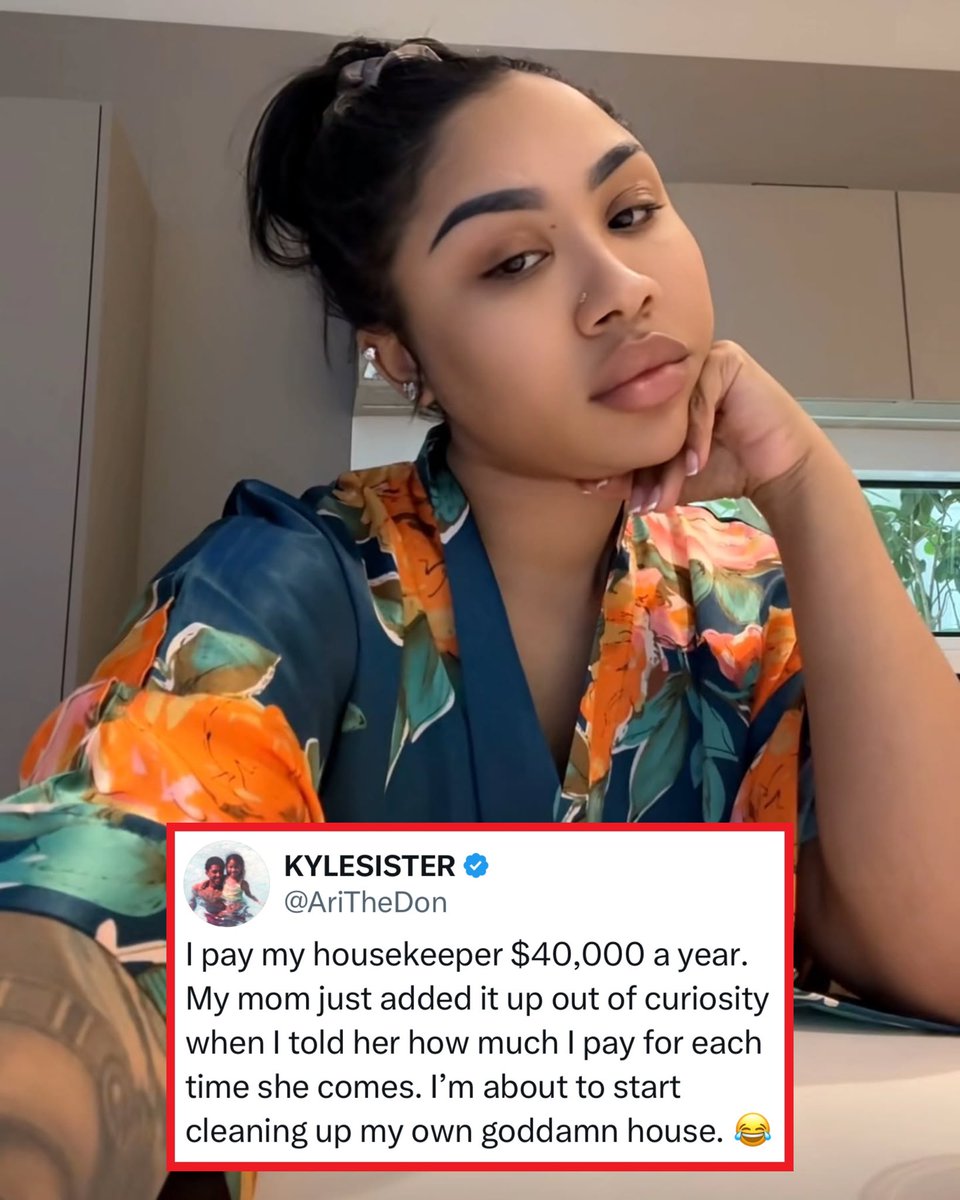 mymixtapez's tweet image. Ari Fletcher says she will start cleaning her own house after revealing that she pays her housekeeper $40,000 👀