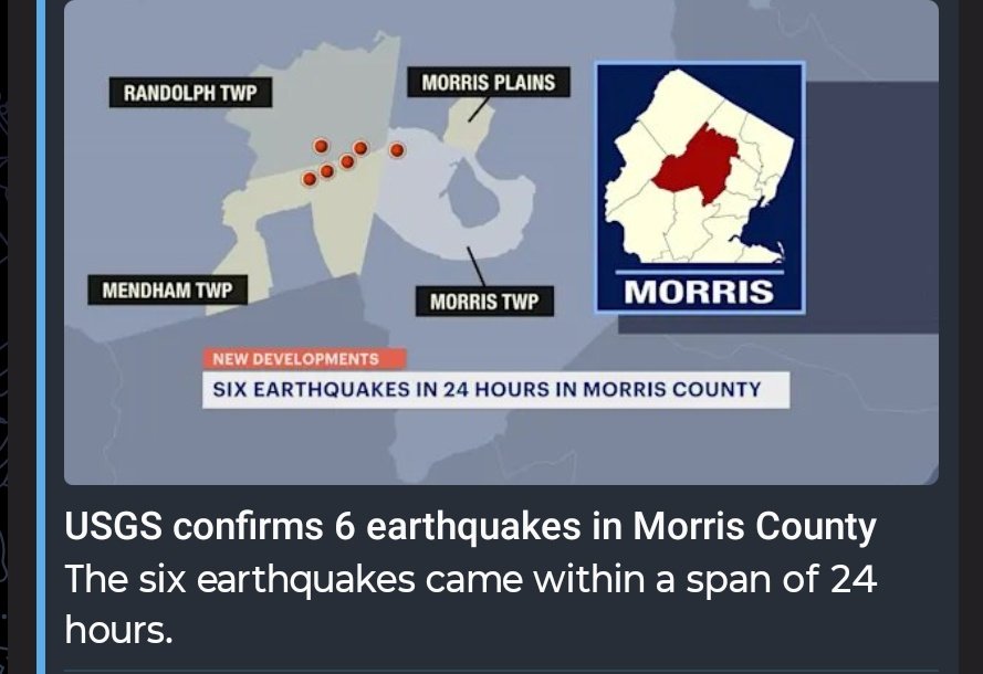 wakeupnj's tweet image. USGS confirms 6 earthquakes in Morris County NJ, did you feel them at all?