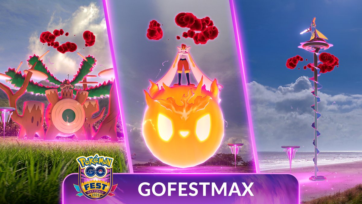 pokemongoappuk's tweet image. In celebration of #PokemonGOFest2025: Max Finale, Trainers can use the code GOFESTMAX on the Pokémon GO Web Store to redeem branching Timed Research to earn rewards and encounter a Gigantamax Pokémon of your choice—either Rillaboom, Cinderace, or Inteleon!
The code will expire…