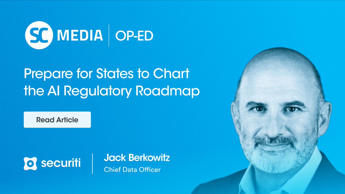 🚨 With federal AI regs stalled, states are stepping in—each with their own rules.

In SC Media, our CDO Jack Berkowitz breaks down what this means for GRC leaders—and how to prepare for fragmented, fast-moving AI regulation.

🔗 buff.ly/G08mh5a

#AICompliance #DSPM