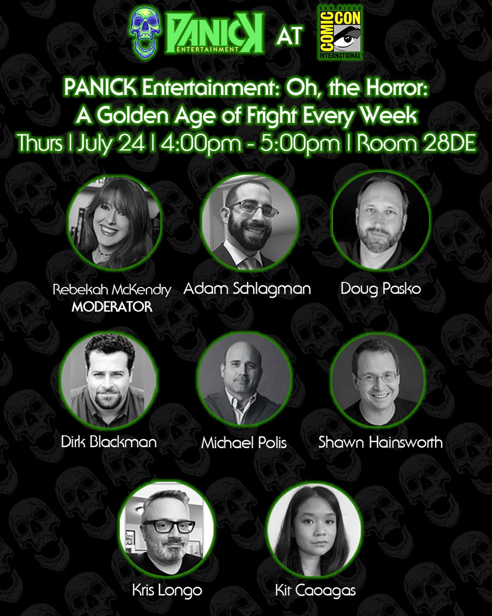TimeToPanick's tweet image. Horror fans, PANICK will be at SDCC 2025!
PANICK Entertainment: Oh, the Horror: A Golden Age of Fright Every Week
Thurs | July 24 | 4:00pm - 5:00pm | Room 28DE
We hope to see you there! More announcements to come!
LINK TO PANEL: tinyurl.com/24gdffog
#SDCC #SDCC2025 #ComicCon