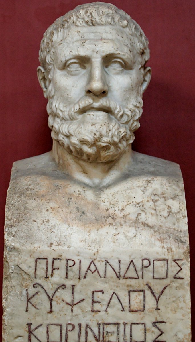 Athanasius_45's tweet image. A bust of Periander, tyrant of Corinth. Roman copy of a Greek original. Vatican Museum.
τοῖς μὲν νόμοις παλαιοῖς χρῶ, τοῖς δ´ ὄψοις προσφάτοις.
-
Use laws that are ancient but food that is fresh.
Periander