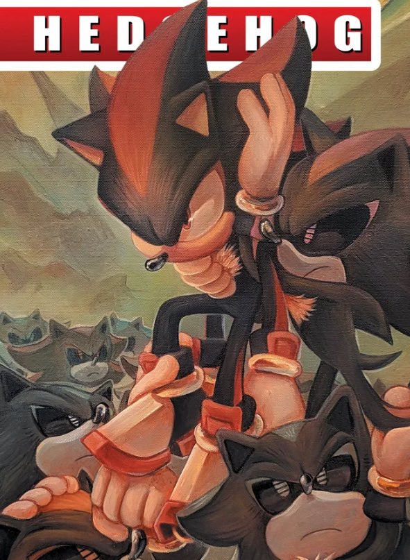 KUshadsthehedge's tweet image. I really love these two IDW covers of Shadow, he looks so beautiful in them