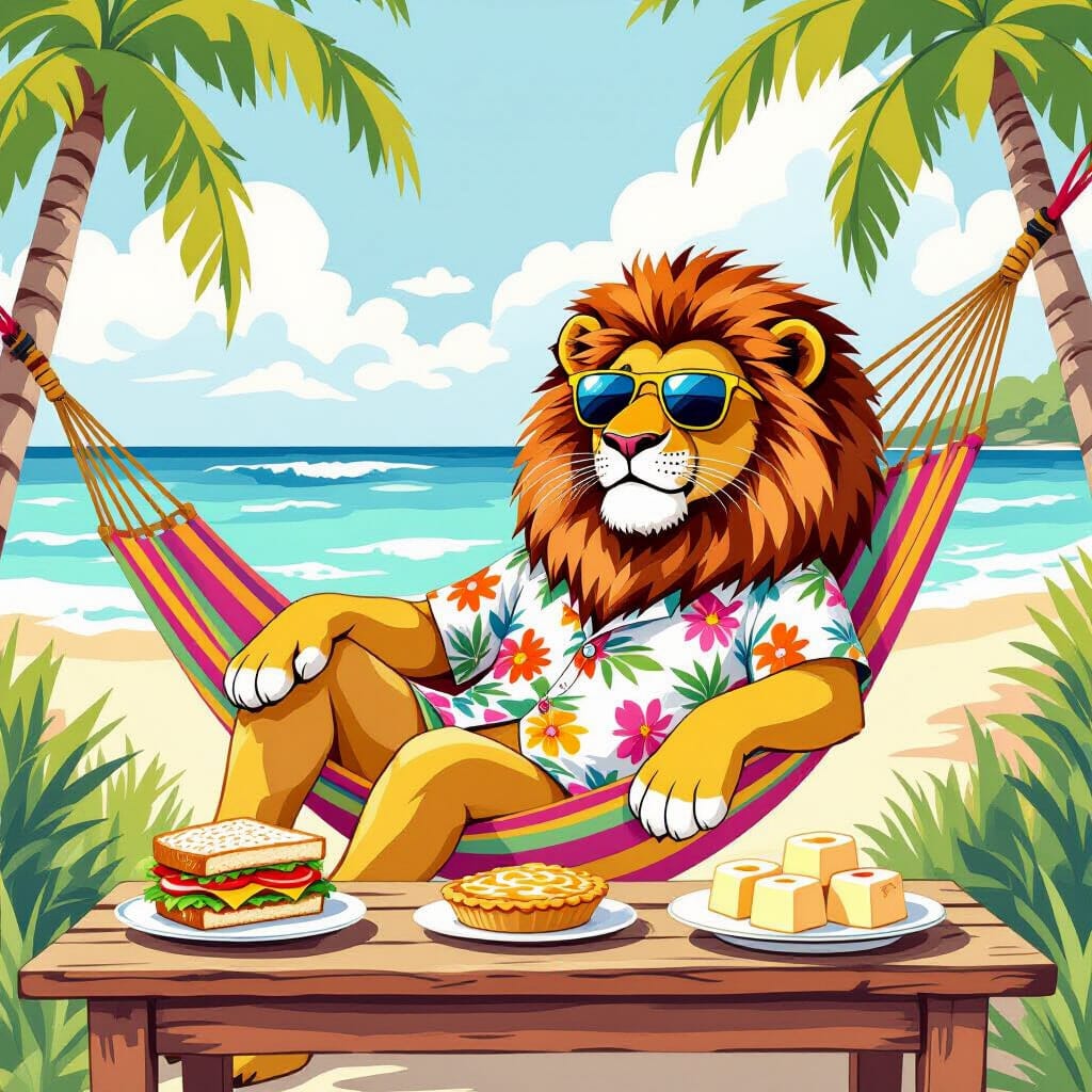TaylorRGrayAuth's tweet image. Happy Lion's Share Day, Hammock Day, Casual PI Day, BLT Sandwich Day, and Penuche Fudge Day Everyone!
#lionsshareday #hammockday #CasualPiDay #bltsandwichday #penuchefudgeday #dailyholidays
Image by HiDream I1 Fast AI at creator.nightcafe.studio