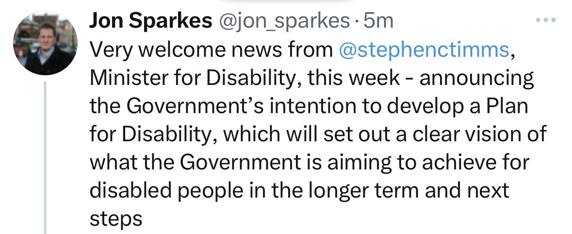 After the debacle of the 2021 plan and the recent spiteful assault on disability benefits I wonder how many disabled citizens will trust this process or how long it will be before the UN Committee on the Rights of Persons with Disabilities is again criticising the UK Government