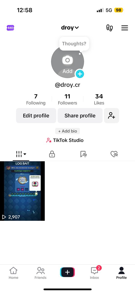 follow my tiktok i wanna get enough followers to stream 🤠