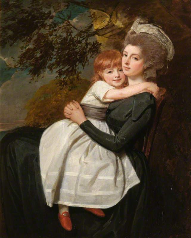artist_romney's tweet image. Mrs Stratford Canning, née Mehetebel Patrick (1777–1831), with Her Daughter Elizabeth wikiart.org/en/george-romn…