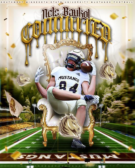 I am extremely excited to announce that I will be continuing my academic and football career at SMSU!!
I wanna thank my family, friends, and coaches for helping me through this process.
GO MUSTANGS‼️🐴 #letsride 
<a href="/SMSUfootball/">SMSU Football</a>