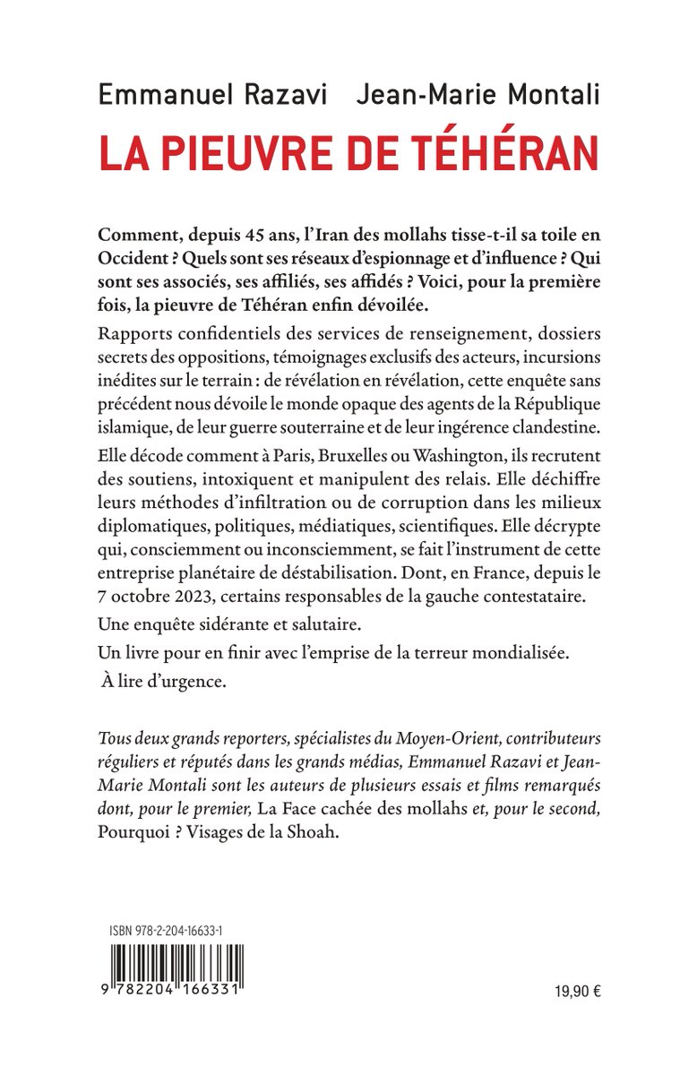 erazavi3's tweet image. "La Pieuvre de Téhéran" Numéro 1 en Histoire et actualités des pays, et dans les meilleurs classements FNAC. @jmmontali @HDS67 @Ashk_Arman @Hdaparis @BenjaminSire @LaurenceFerrari