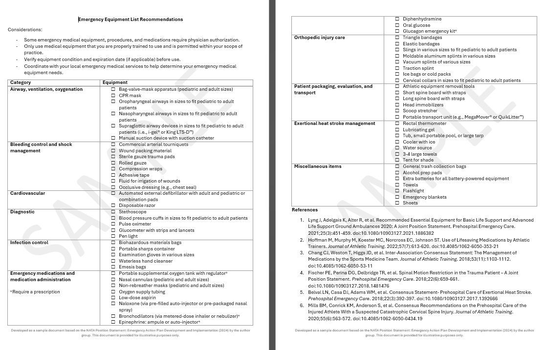 ReadyEAP's tweet photo. The position statement talks about needing emergency equipment. But do you know where to even begin?!?! #ReadyEAP is here to help you out! Check out the suggested equipment list at https://t.co/lye9x9KmpA! Make sure you can legally use this equipment too! https://t.co/ncsPlkuDbU