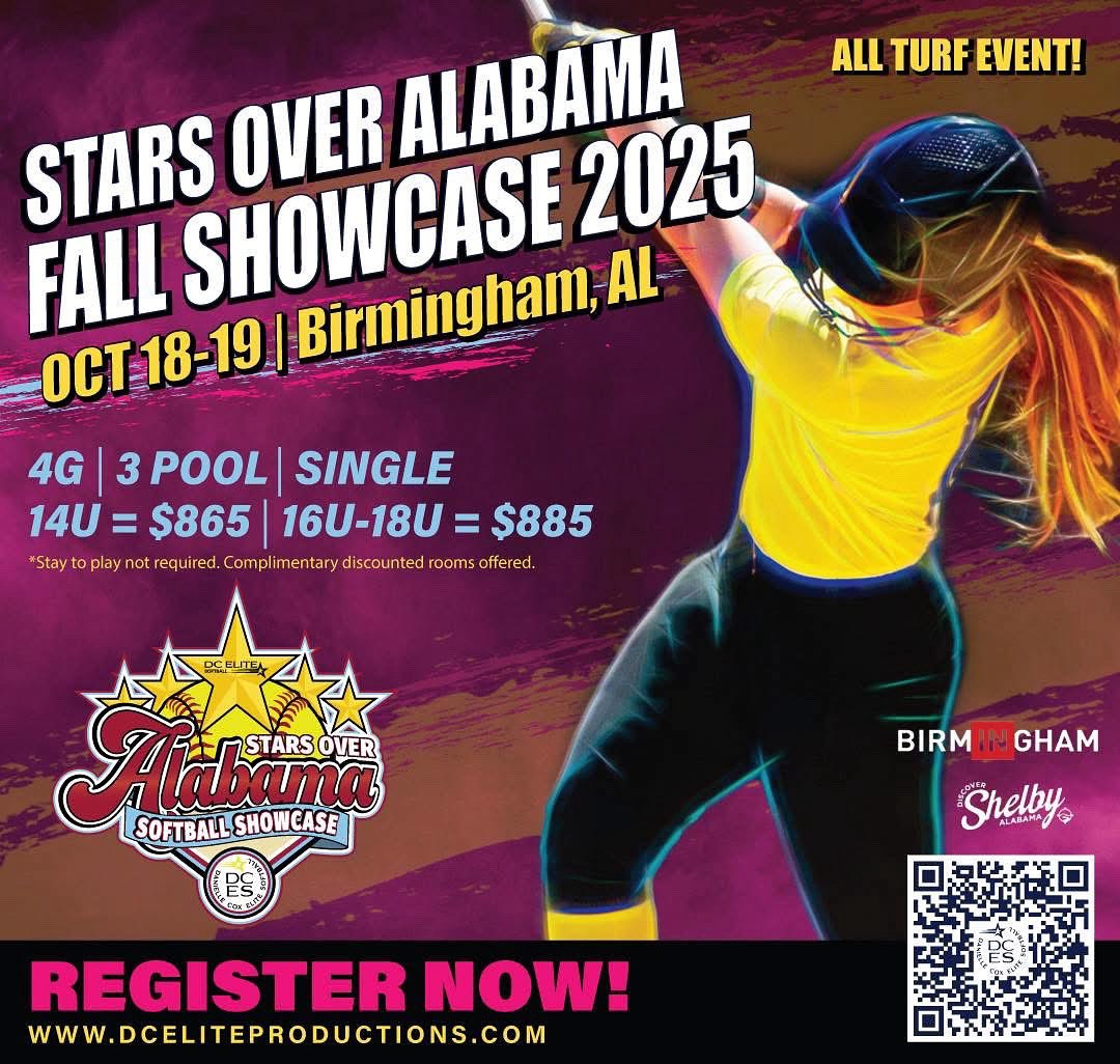 DCEliteSoftball's tweet image. Fall Schedule Alert! 🚨
Come play with us in Tuscaloosa and Showcase your skills in Birmingham!
Stay tuned! We have another event announcement coming soon! 📣
dceliteproductions.com