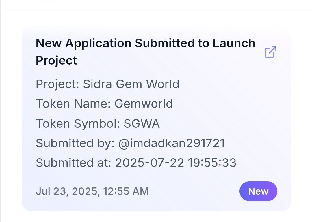 🚀 HISTORIC MILESTONE ACHIEVED! 🎉
Sidra Gem World proudly announces the successful submission of all required data for our official launch on the Sidra Chain DEX! 💎📈

This marks a monumental moment —
🌍 One of the most contributed projects in Sidra Start history with 2.3