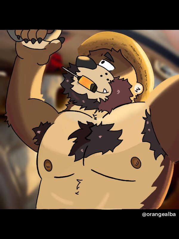 OrangeAlba's tweet photo. “Hey, boy…~”

Buenas hice este dibujo como practica de iluminación, aunque aun tengo mucho que mejorar 

#furry #Bears #furryartist  #bara https://t.co/teobzYxvEp