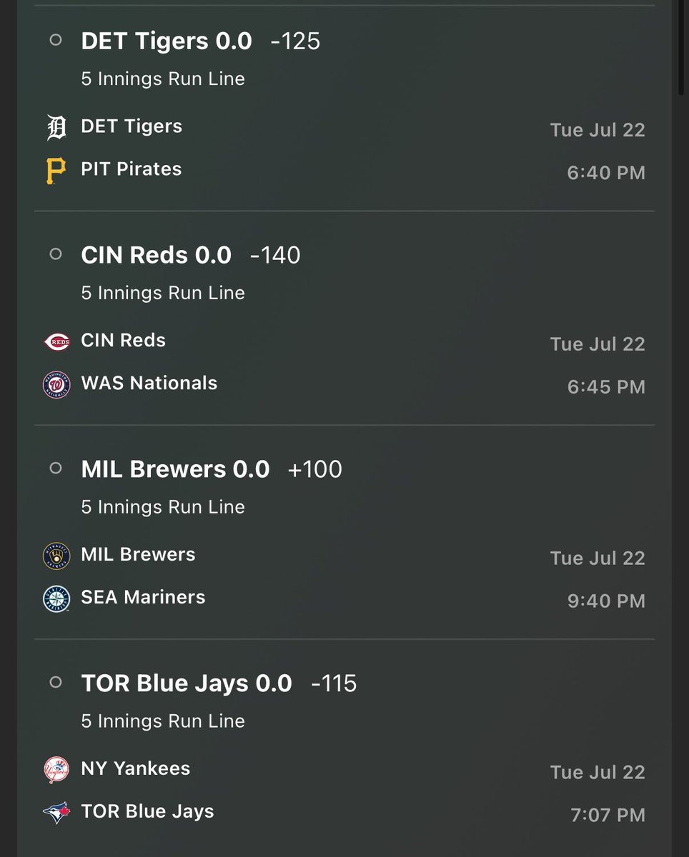Dont usually do this but parlay and bet each straight